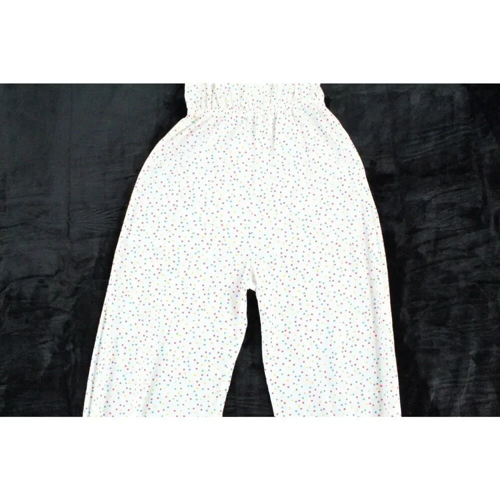 Vtg Jennifer Dale Polka Dot 70s Multicolor Romper Sz 9